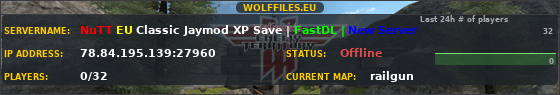 NuTT EU Classic Jaymod XP Save | FastDL | New Server