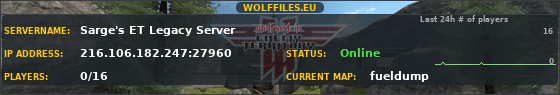 Sarge's ET Legacy Server