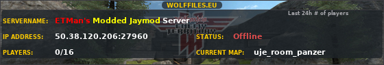 ETMan's Modded Jaymod Server