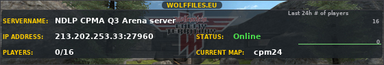NDLP CPMA Q3 Arena server
