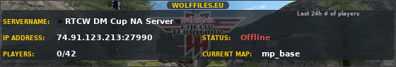 = RTCW DM Cup NA Server =